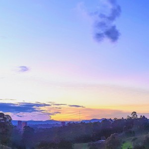 Atardecer en las montañas