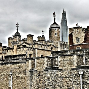 London tower and shard