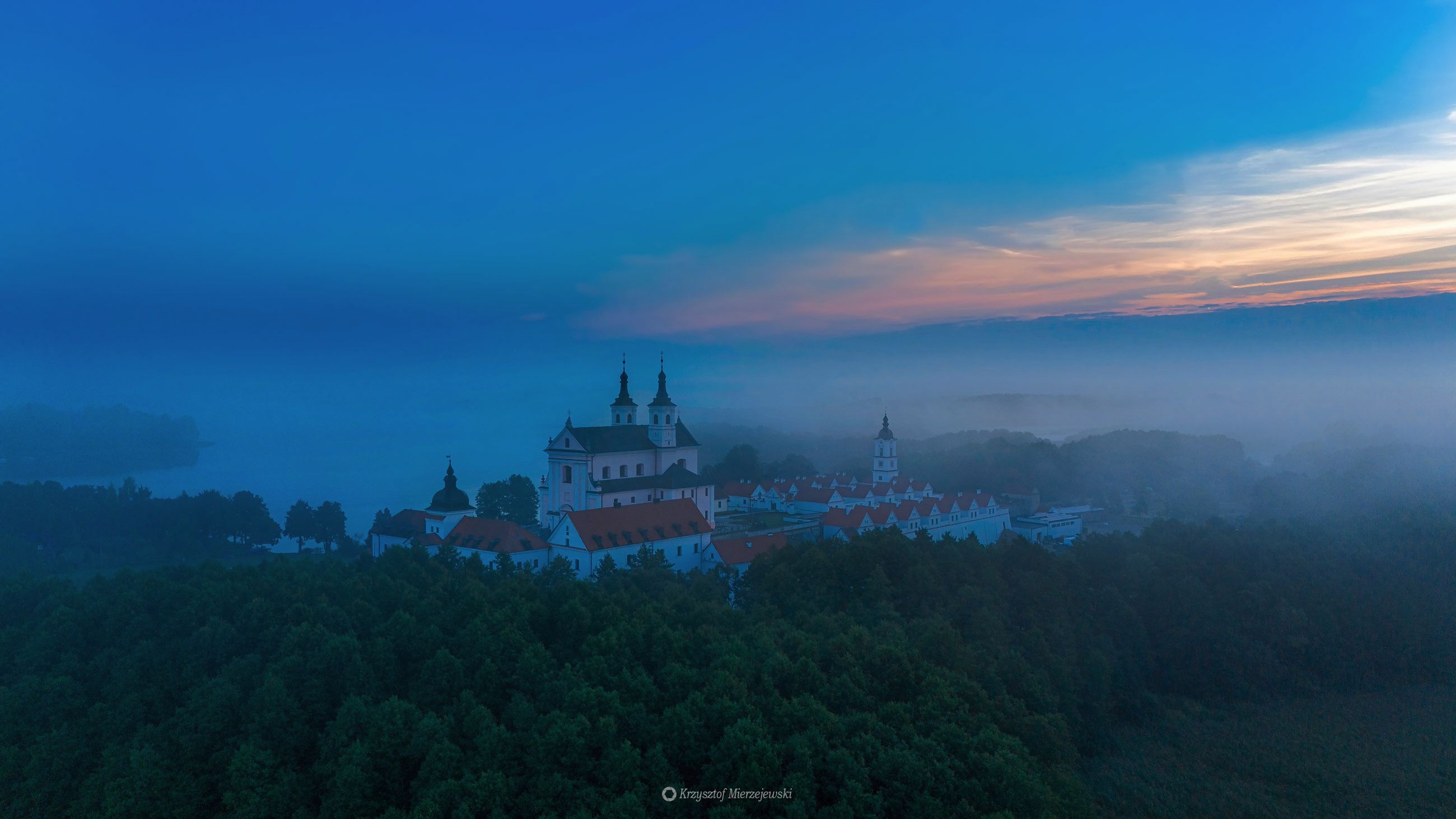 Foggy mysterious morning