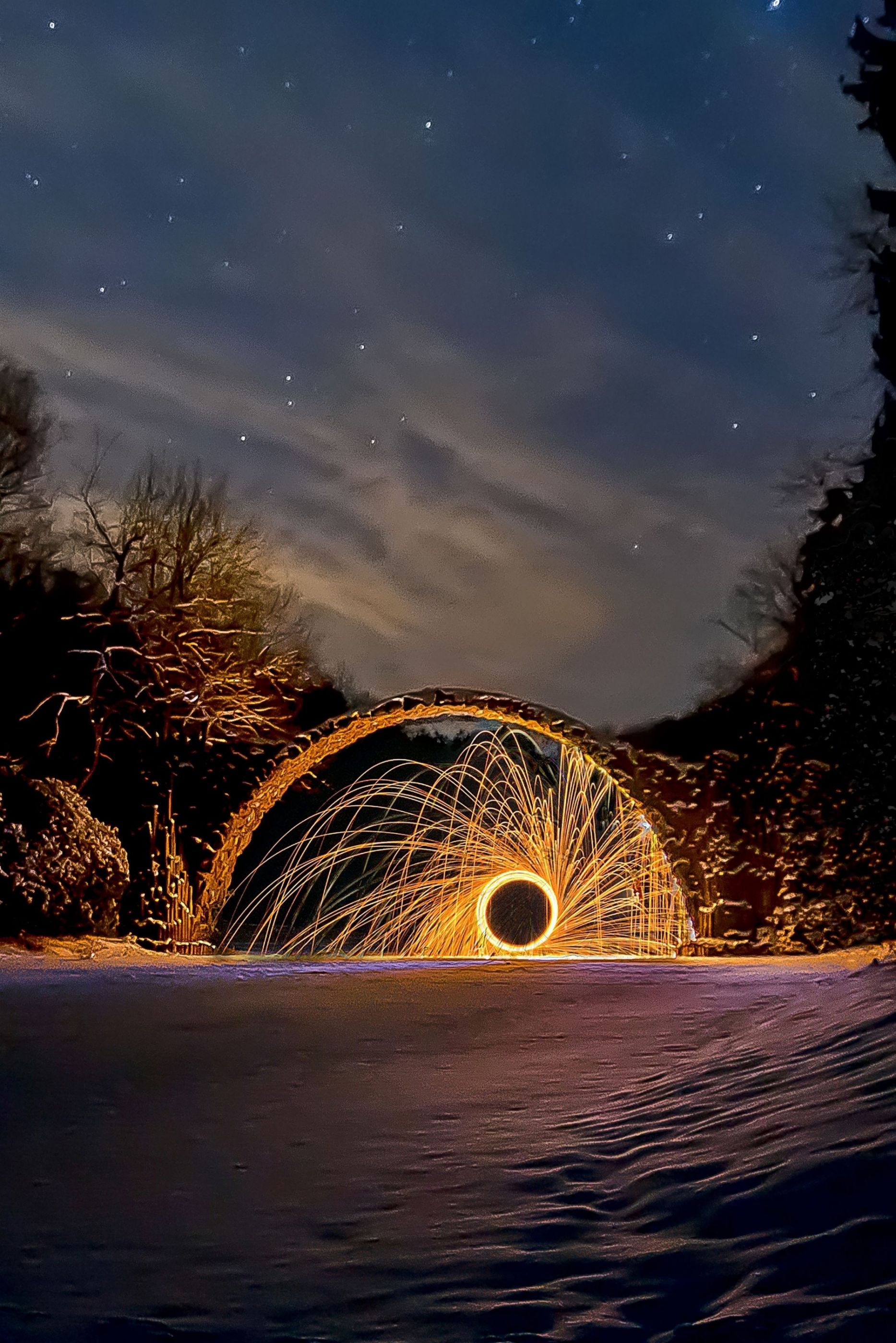 Rakotzbruecke im Winter