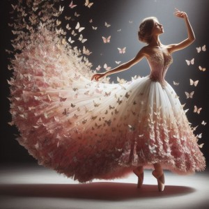 Ballerina in a butterfly costume